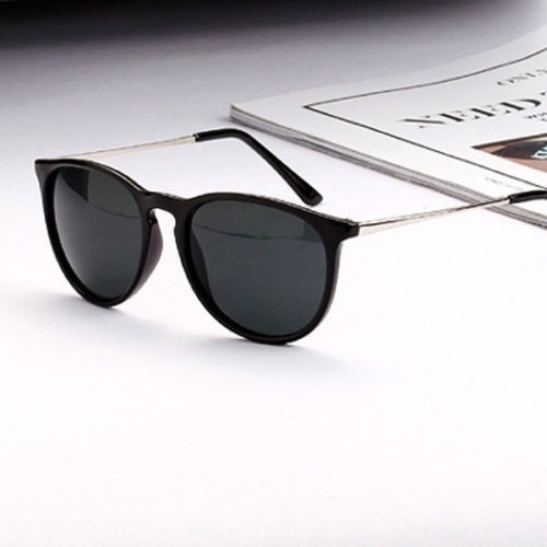 Gafas redondas marco de metal unisex