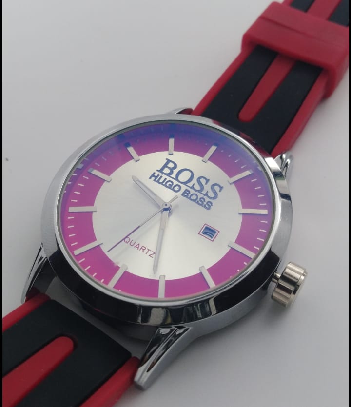 Reloj clon Hugo Boss rojo con negro