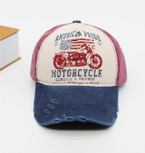 Gorra motorcyle desgastada